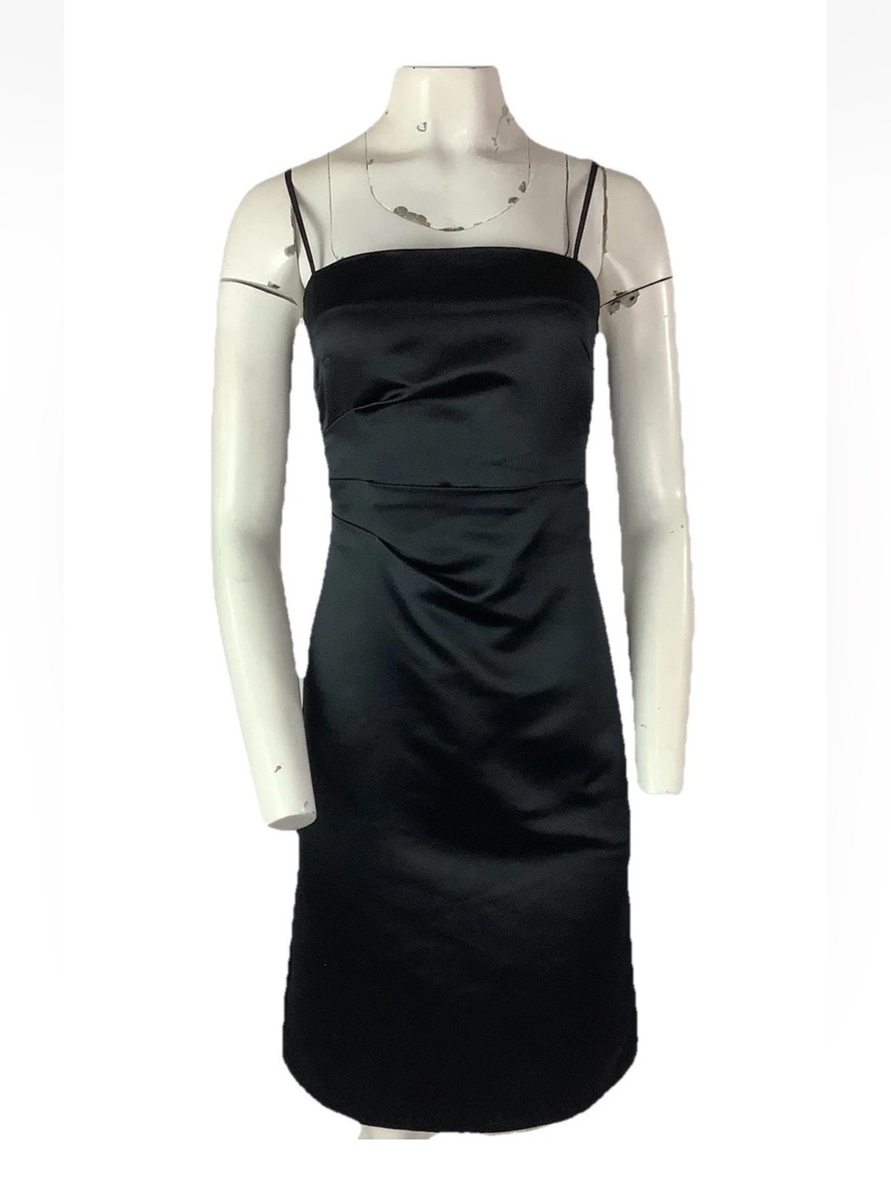 Express Sz XS Satin Slip Cocktail Party Spaghetti Strap Dress Classic Black
